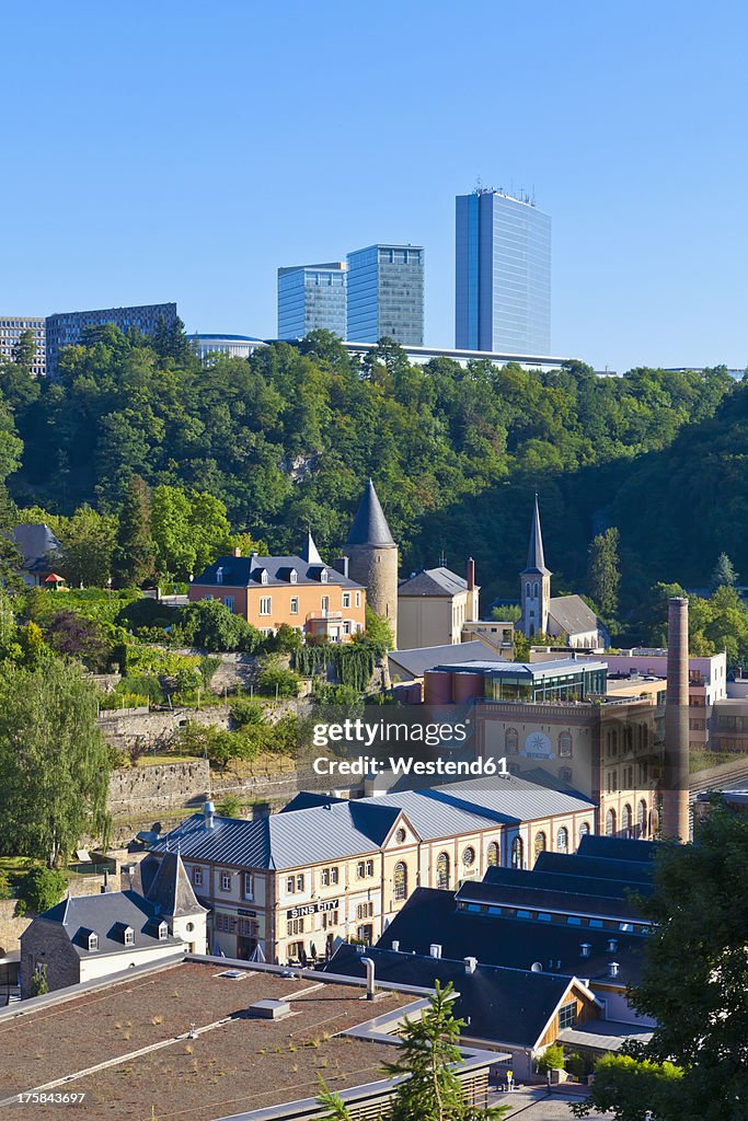 Luxembourg, Clausen district and European quarter in background