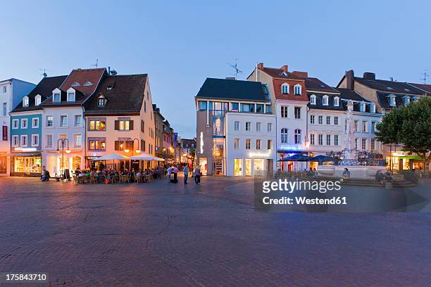 germany, saarland, people at st. johanner market square - saarbrücken stock pictures, royalty-free photos & images