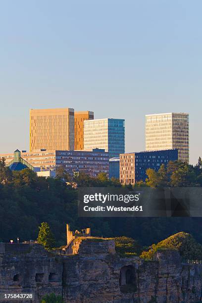 luxembourg, view of office building - kirchberg luxembourg stock pictures, royalty-free photos & images