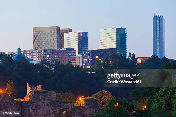 luxembourg, view of office building - kirchberg luxembourg stock pictures, royalty-free photos & images