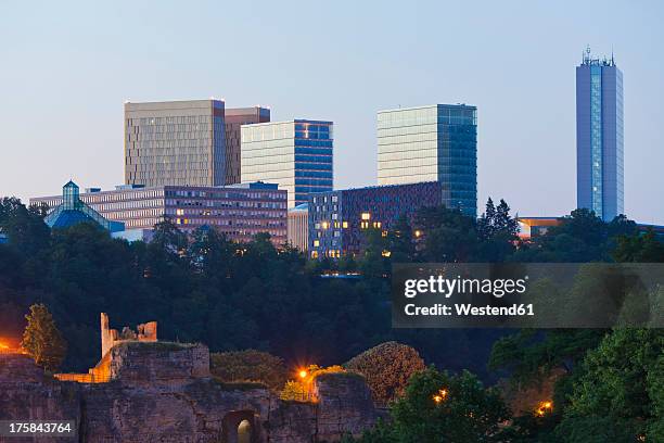 luxembourg, view of office building - kirchberg luxemburg bildbanksfoton och bilder