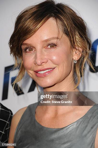 Calista Flockhart arrives at the "Paranoia" - Los Angeles Premiere at DGA Theater on August 8, 2013 in Los Angeles, California.