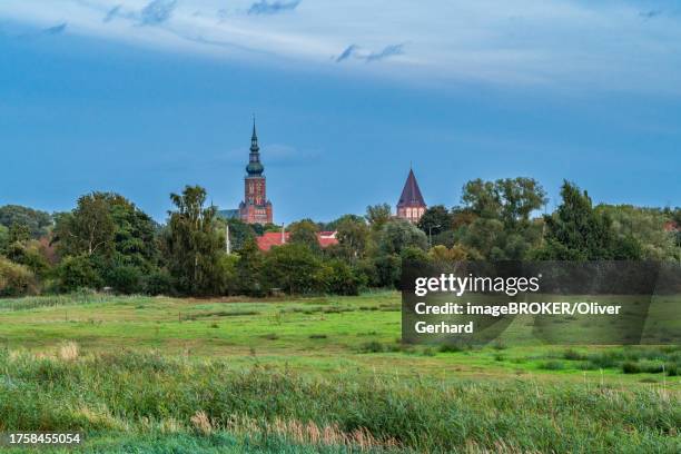 viewpoint wiesen bei greifswald after a picture motif by painter caspar david friedrich, greifswald, mecklenburg-western pomerania, germany - greifswald stock-fotos und bilder