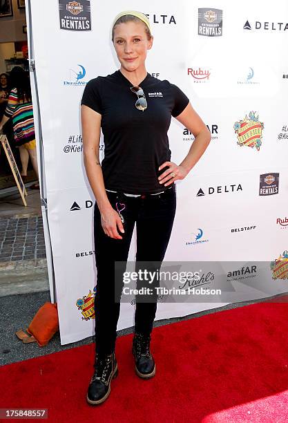 Katee Sackhoff attends the 4th annual Kiehl's LifeRide for amfAR at The Grove on August 8, 2013 in Los Angeles, California.