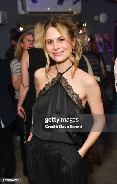 Yolanda Kettle attends the press night after party for "The Interview" at The Park Theatre on November 1, 2023 in London, England.