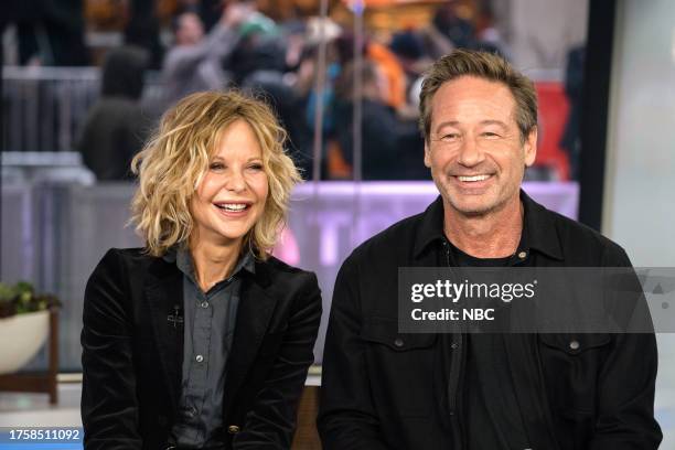 Meg Ryan and David Duchovny on Wednesday, November 1, 2023 --