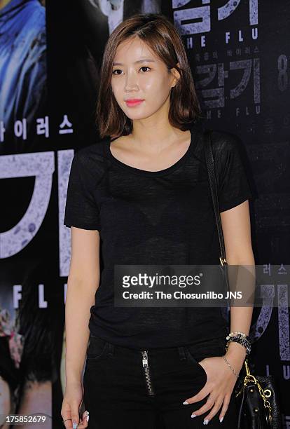 Lim Soo-Hyang attends the 'The Flu' VIP press screening at Wangsimni CGV on August 7, 2013 in Seoul, South Korea.