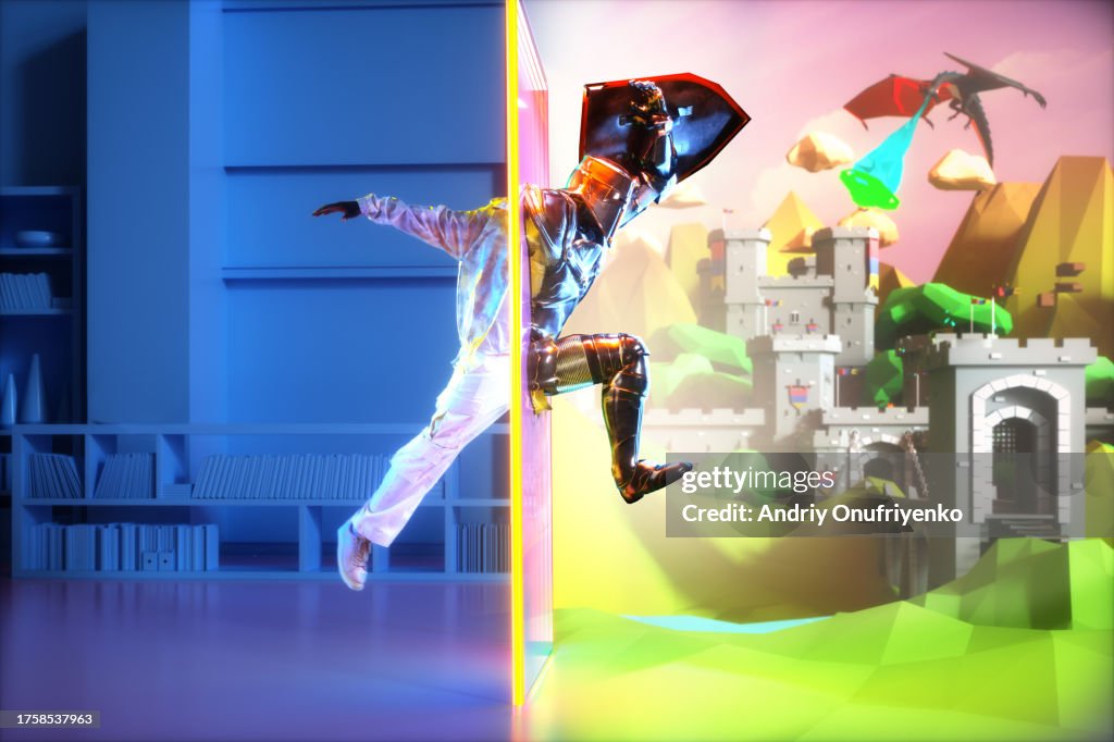 Running through metaverse portal
