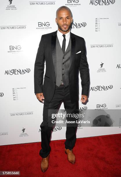Actor Ricky Whittle attends the premiere of "Austenland" at ArcLight Hollywood on August 8, 2013 in Hollywood, California.