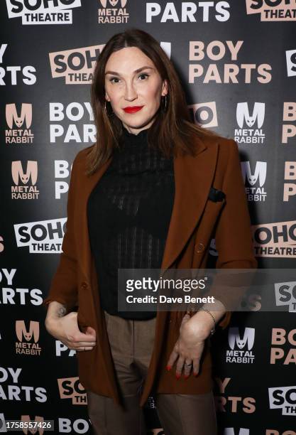 Juno Dawson attends the press night after party for "Boy Parts" at The Soho Theatre on October 26, 2023 in London, England.