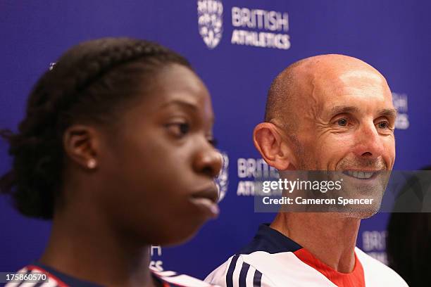 British Athletics Performance Director, Neil Black talks during a British Athletics press conference at the Crowne Plaza Hotel ahead of the 14th IAAF...