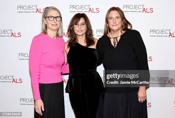 Valerie Estess, Gina Gershon, and Meredith Estess attend the Project ALS 25th Anniversary Gala at Jazz at Lincoln Center on October 26, 2023 in New...