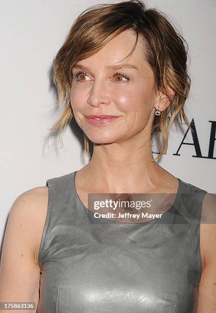 Actress Calista Flockhart arrives at the 'Paranoia' - Los Angeles Premiere at DGA Theater on August 8, 2013 in Los Angeles, California.