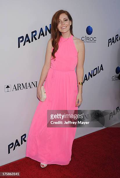 Actress Haley Finnegan arrives at the 'Paranoia' - Los Angeles Premiere at DGA Theater on August 8, 2013 in Los Angeles, California.