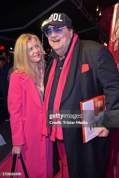 Andreas Ellermann and his new partner Ilka at Micaela Schäfer's 40th birthday party at Bellucci Restaurant on November 1, 2023 in Berlin, Germany.