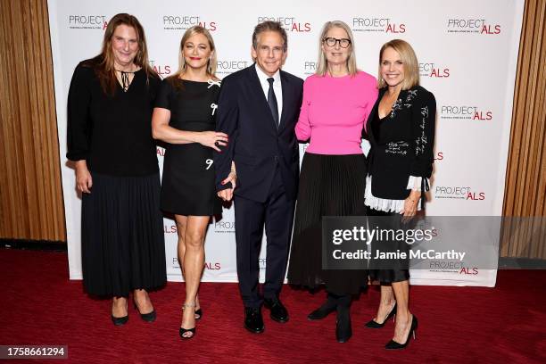 Meredith Estess, Christine Taylor, Ben Stiller, Valerie Estess, and Katie Couric attend the Project ALS 25th Anniversary Gala at Jazz at Lincoln...