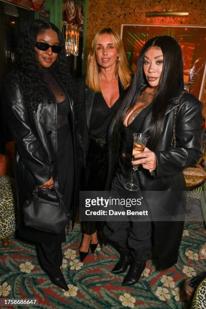 Keisha Buchanan, Louise Redknapp and Mutya Buena attend the opening party for Broadwick Soho on October 26, 2023 in London, England.