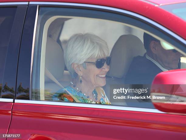 Lynn Bynes and Rick Bynes, Amanda Bynes' parents, depart after a hearing which granted them temporary conservatorship and extended Bynes hospital...