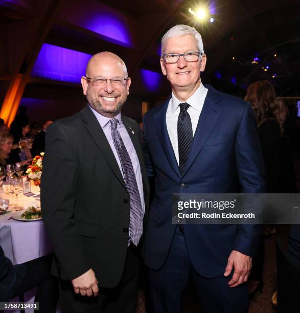 Howard Rosenblum, Chief Executive Officer at National Association of the Deaf and Tim Cook, Chief Executive Officer, Apple Inc., attend the 2023 NAD...