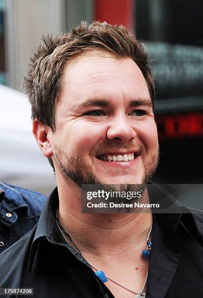 Mike Eli of Eli Young Band visits "FOX & Friends" All American Concert Series outside of FOX Studios on August 9, 2013 in New York City.