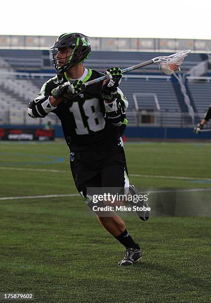 Stephen Peyser of the New York Lizards in action against the Rochester Rattlers at James M. Shuart Stadium on July 27, 2013 in Hempstead, New York....