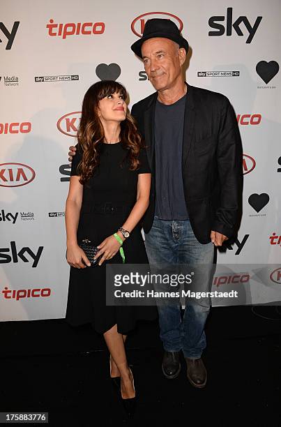 Actor Heiner Lauterbach and his wife Viktoria Lauterbach attend the Sky Bundesliga Season Opening Party at Heart on August 9, 2013 in Munich, Germany.