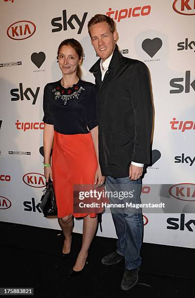 Herbert Kloiber and his wife Julia attend the Sky Bundesliga Season Opening Party at Heart on August 9, 2013 in Munich, Germany.