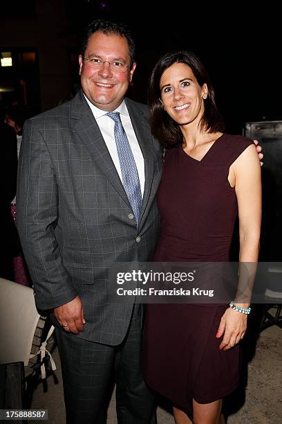 Patrick Doering and Katja Suding attend the 'Nacht der Medien 2013' on August 09, 2013 in Hamburg, Germany.