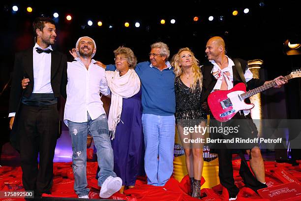 Pianist of the show Brice Mirrione, writter and set stage of the show Remy Caccia, President of Ramatuelle Festival Jacqueline Franjou, Artistic...