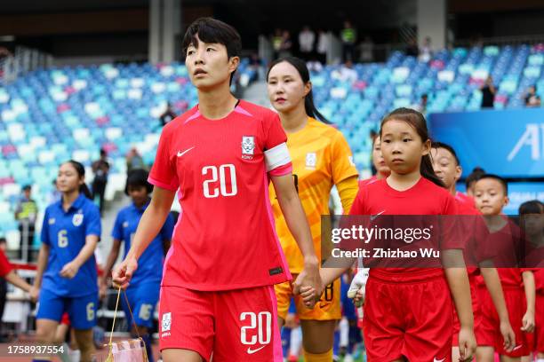 Kim Hyeri of South Korea looks on during the women's Olympic football tournament Paris 2024 Asian qualifiers round 2 group B match between South...