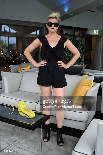 Singer Peaches attends "Pardo Cineasti di Domani" Jury photocall during the 66th Locarno Film Festival on August 7, 2013 in Locarno, Switzerland.