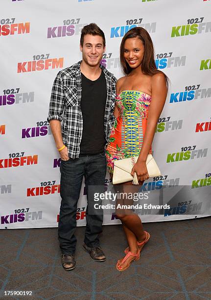Actor Daniel Lipshutz and actress Taelyr Robinson arrive at the 102.7 KIIS FM Teen Choice Awards Pre-Party at W Los Angeles - Westwood on August 9,...