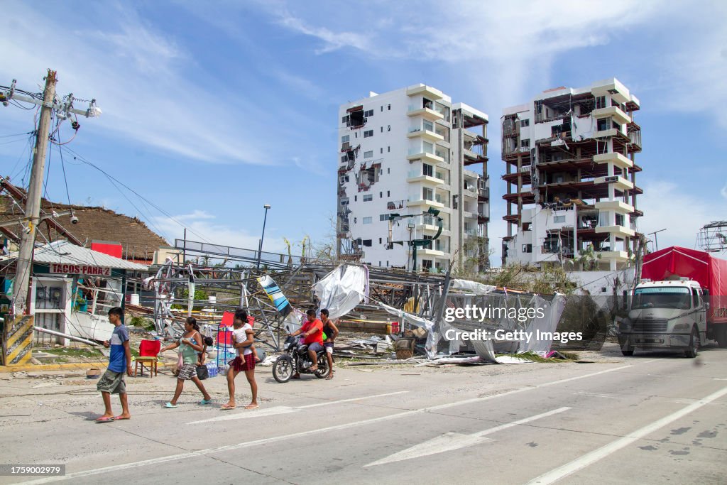 Aftermath of Hurricane Otis In Acapulco