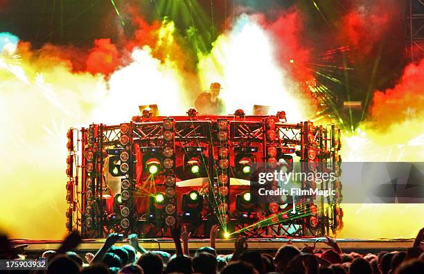 Pretty Lights performs at the Twin Peaks Stage during day 1 of the 2013 Outside Lands Music and Arts Festival at Golden Gate Park on August 9, 2013...