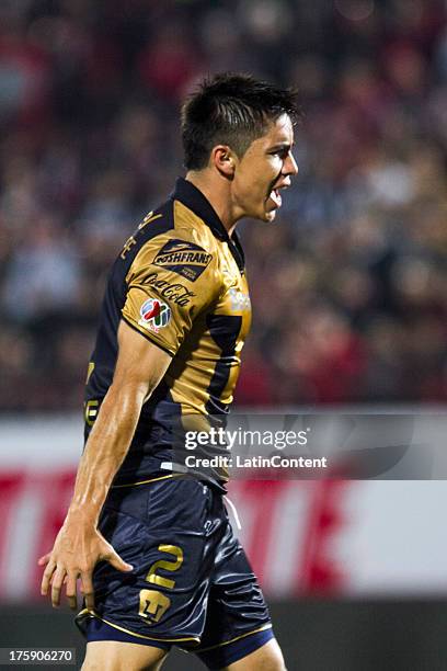 Efrain Velarde of Pumas during a match between Tijuana and Pumas as part of Apertura 2013 Liga MX, at Caliente Stadium, on August 9, 2013 in Tijuana,...