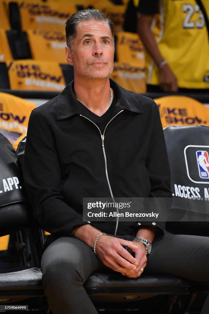 Celebrities At The Los Angeles Lakers Game