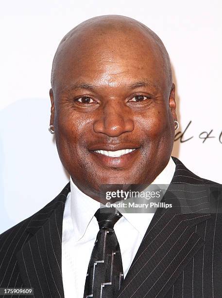 Former NFL player Bo Jackson arrives at The Harold & Carole Pump Foundation's 13th Annual Gala at The Beverly Hilton Hotel on August 9, 2013 in...