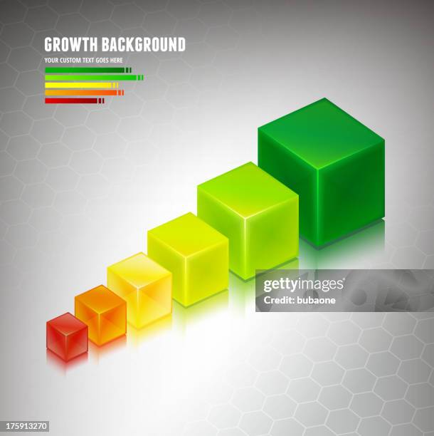 business cubes on custom growth background - org chart background stock illustrations