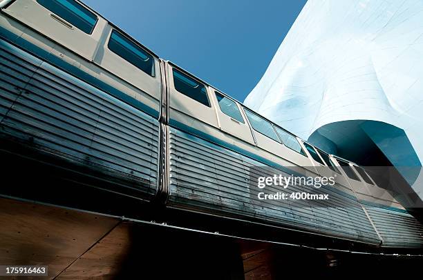 monorail - seattle center stock pictures, royalty-free photos & images