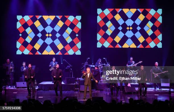 Frankie Valli and The Four Seasons , Aaron Gordon, Joseph Ott, Ronen Bay and Craig Cady, perform on opening night of Frankie Valli and The Four...