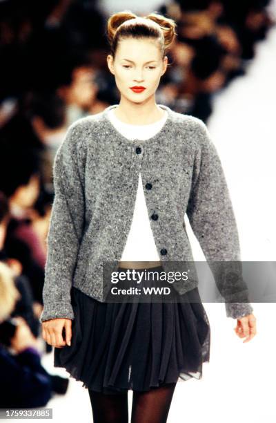 Model Kate Moss; The filming of this fashion show is part of the Unzipped documentary.
