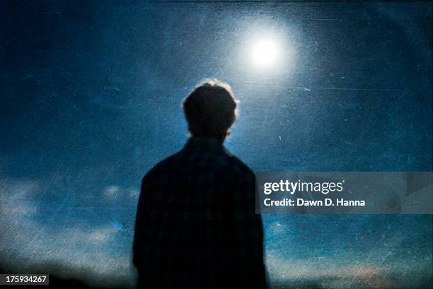 wonderwall - man in silhouette stock pictures, royalty-free photos & images
