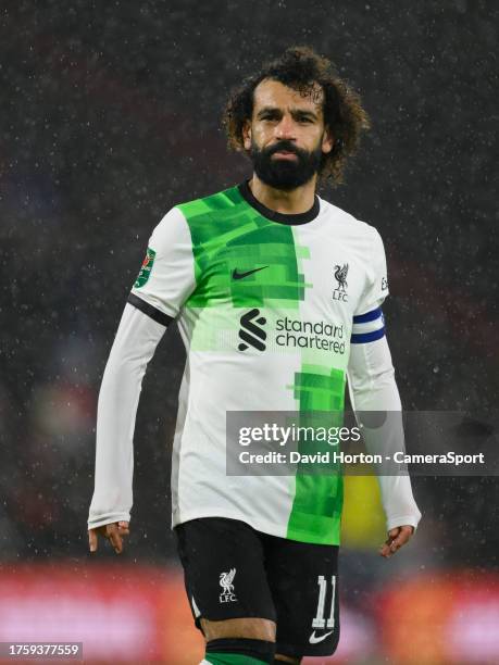 Liverpool's Mohamed Salah during the Carabao Cup Fourth Round match between AFC Bournemouth and Liverpool at Vitality Stadium on November 1, 2023 in...