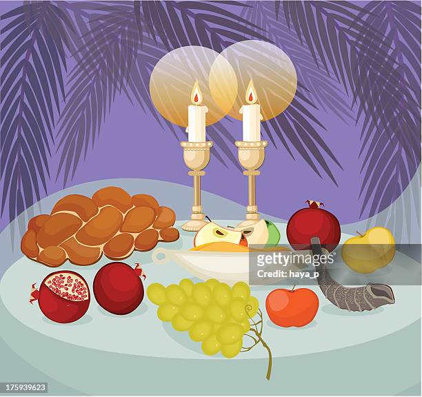 illustrations, cliparts, dessins animés et icônes de soukkoth, fête des tabernacles - banquette en moleskine