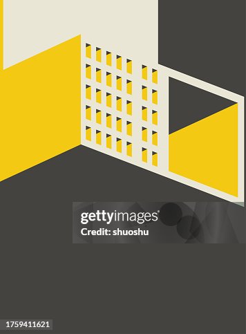 Abstract Isometric architecture cube model design material pattern background Abstract Isometric architecture cube model design material pattern background
