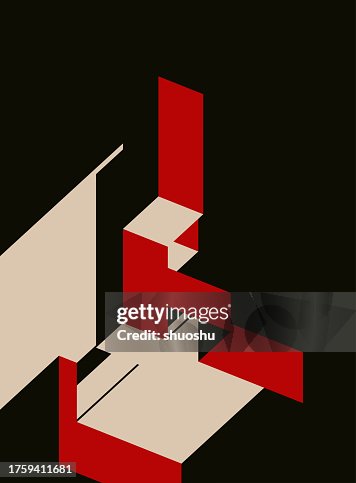 Abstract Isometric architecture cube model design material pattern background Abstract Isometric architecture cube model design material pattern background