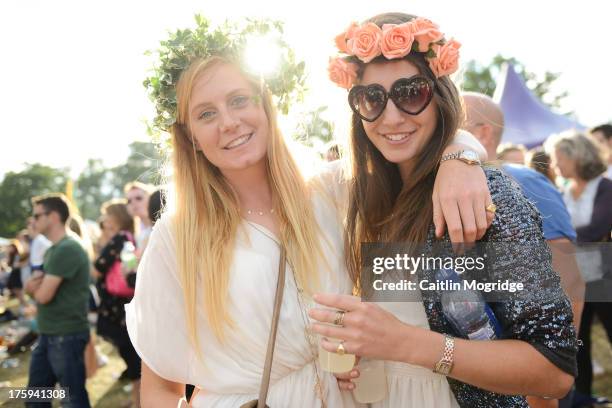 Festival goers enjoy Day 3 of Wilderness Festival at Cornbury Park on August 10, 2013 in Oxford, England.