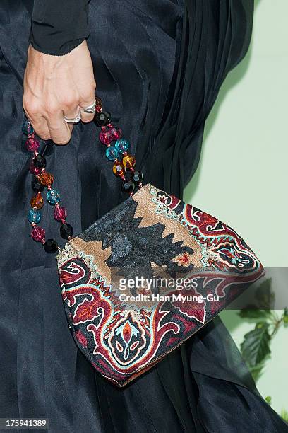 Actress Elisabetta Caraccia arrives for wedding ceremony of Lee Byung-Hun and Rhee Min-Jung at the Hyatt Hotel on August 10, 2013 in Seoul, South...