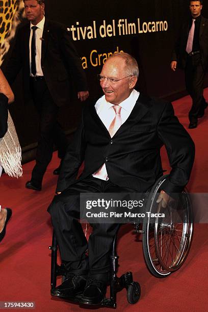 Wolfgang Schaeuble attends a photocall during the 66th Locarno Film Festival on August 10, 2013 in Locarno, Switzerland.