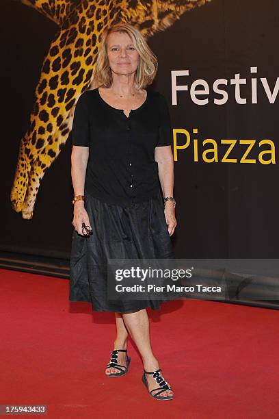 Actress Nicole Garcia attends a photocall during the 66th Locarno Film Festival on August 10, 2013 in Locarno, Switzerland.